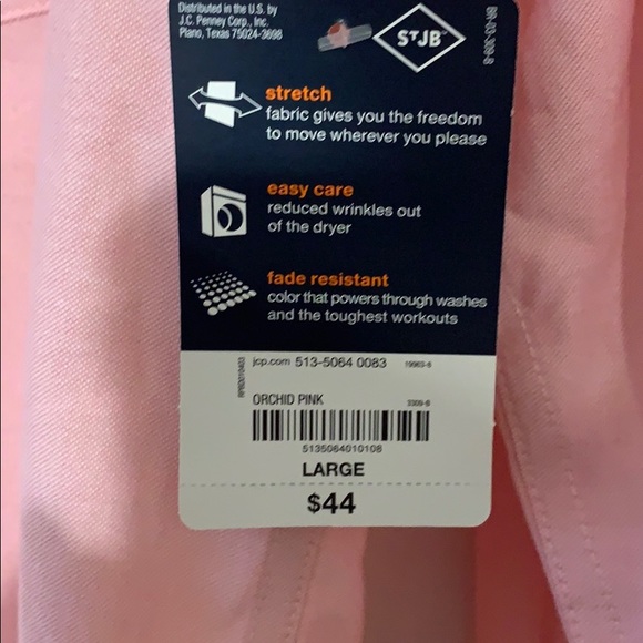 NWT Pink L button down, Comfort/Stretch - Picture 5 of 5